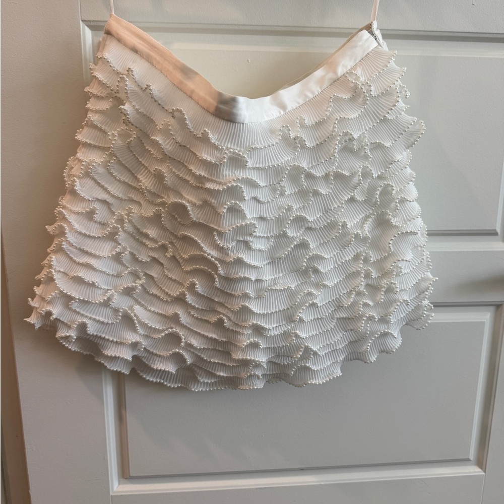 White Ruffled Two-Piece Set - Picture 2 of 3